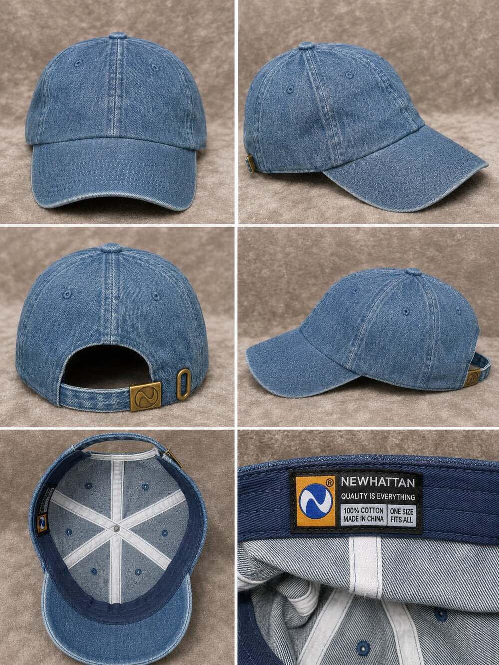 Newhattan Washed Denim Baseball Cap